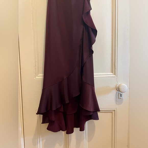 NWT Burgundy Midi Wedding Guest Dress - XXS - Picture 3 of 5